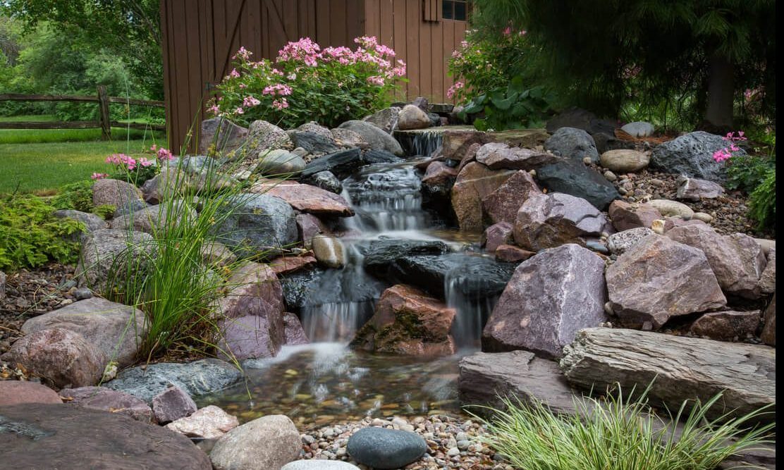 waterfalls and water features